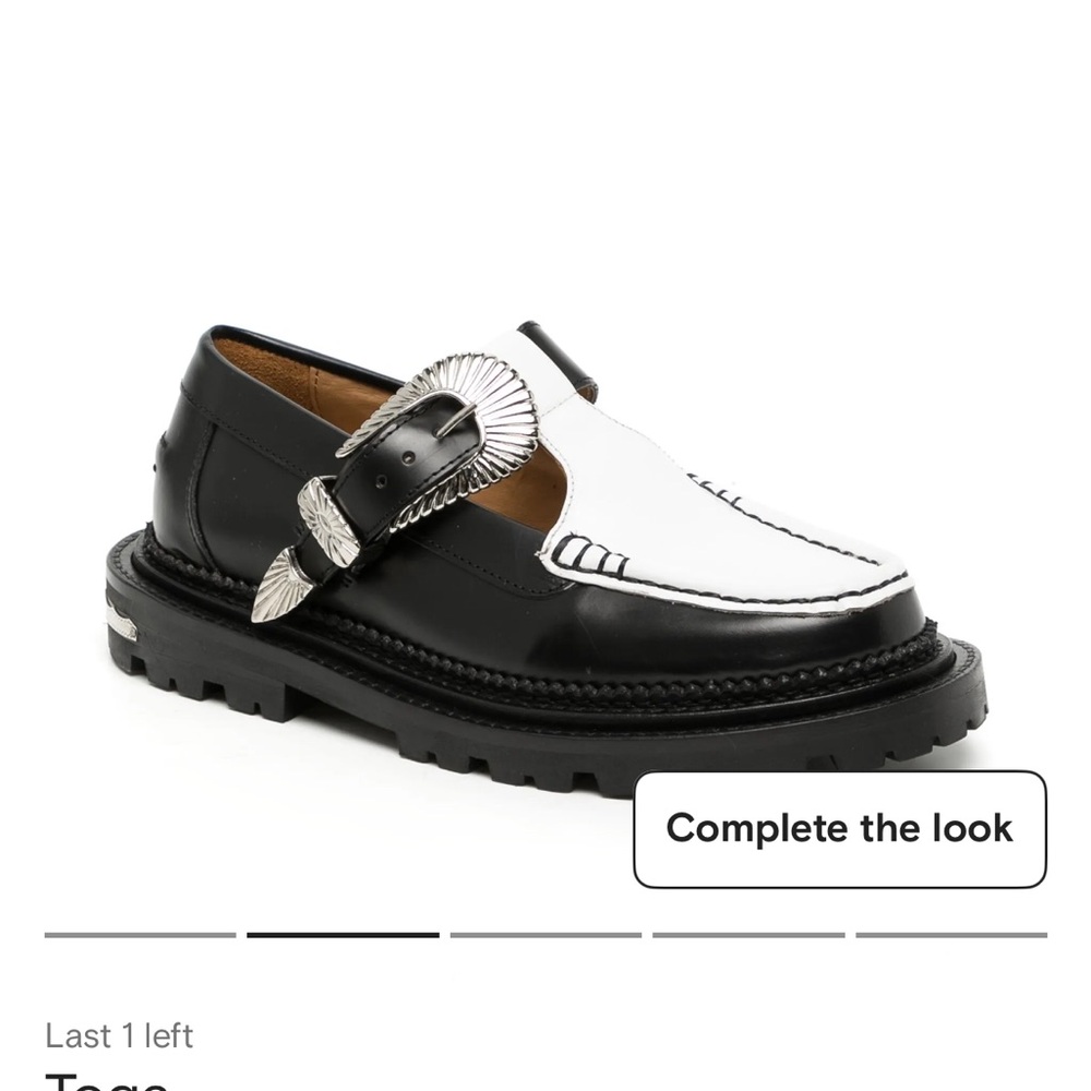 TOGA Pulla Black and White Loafers
